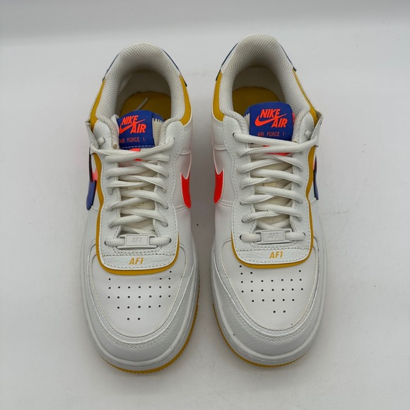 Nike CI0919-105 Women 8.5 Air Force 1 Low Shoes Shadow White/Crimson Sneakers - Picture 5 of 10